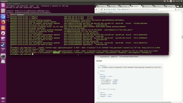 geth - ethereum client / ETH wallet для Linux, установка и перевод монет из консоли смотреть онлайн