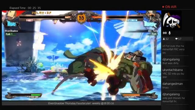GGXrdR PSN 8/25/16 - ElvenShadow (Faust) vs dot_Nova (Potemkin) FT5 смотреть онлайн