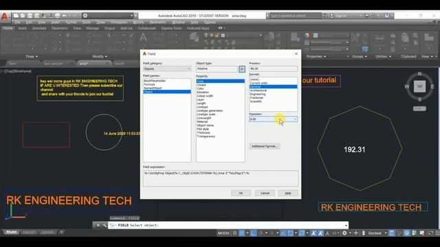 how to add date in autocad drawing || autocad field formula || Regen command смотреть онлайн
