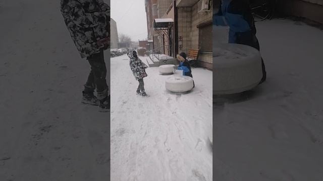 Зима, игры, детвора! 😻👍👋