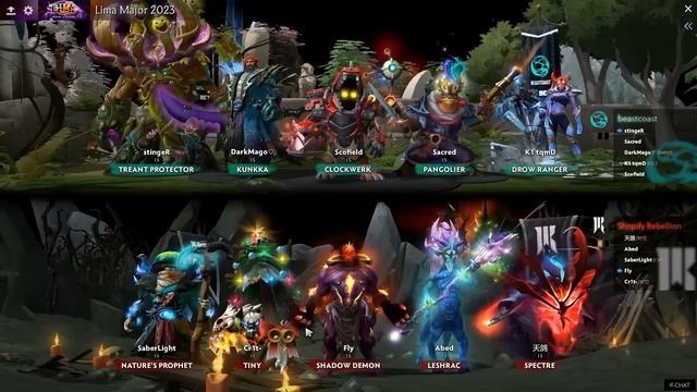 SHOPIFY REBELLION Vs BEASTCOAST - GROUPS FINAL - LIMA MAJOR 2023 DOTA 2