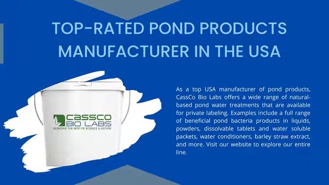 25 Years of Manufacturing High quality Pond Products for Private Labels смотреть онлайн