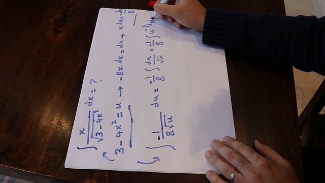Integral of x/sqrt(3-4x^2) - Integral example смотреть онлайн