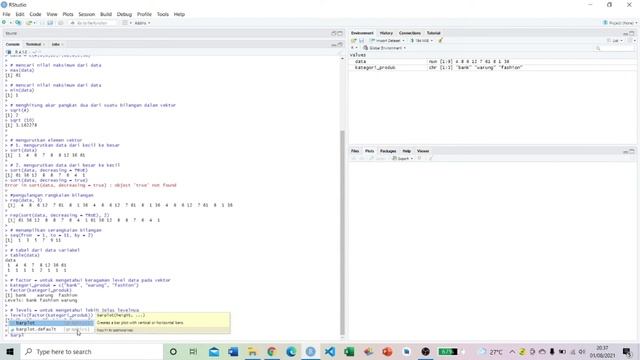 Belajar Fungsi, Operator, dan Matriks di Rstudio смотреть онлайн