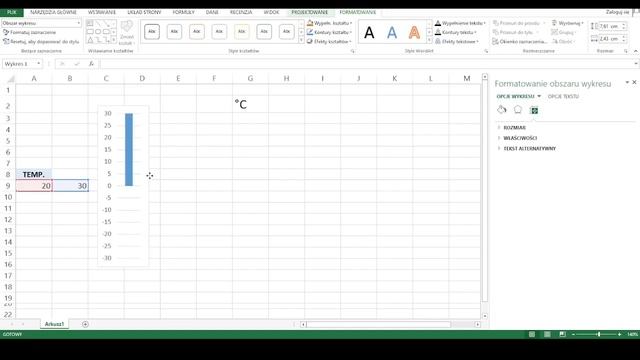 EXCEL ROZWIĄZANIE ZADANIA NR 2 - STWÓRZ TERMOMETR ZE SKALĄ смотреть онлайн