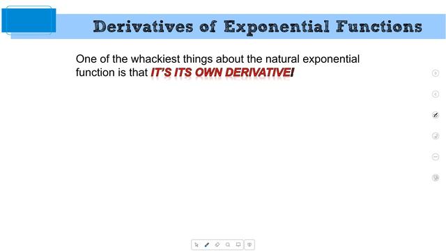 Derivative And Integral Of E^x