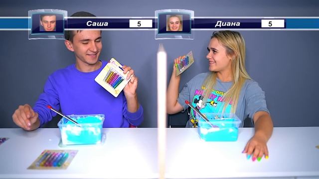 ТЕЛЕПАТИЯ СЛАЙМ ЧЕЛЛЕНДЖ 😱 Лизун из случайных ингредиентов TWIN TELEPATHY SLIME CHALLENGE смотреть онлайн