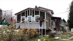 Как построить каркасная #пристройка к дому 6 на 6 своими руками. Пристройка к дому из каркаса.