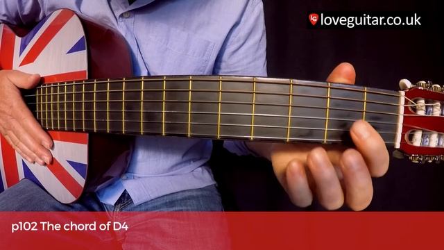 The chord of D4 (Love Guitar – page 102) смотреть онлайн