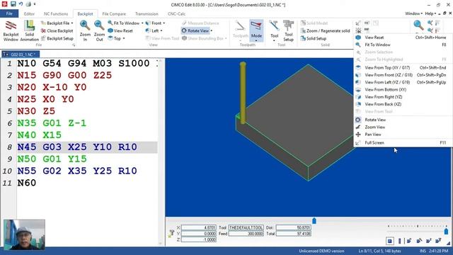 Tutorial Milling CNC G02 G03 Bagian 1 смотреть онлайн