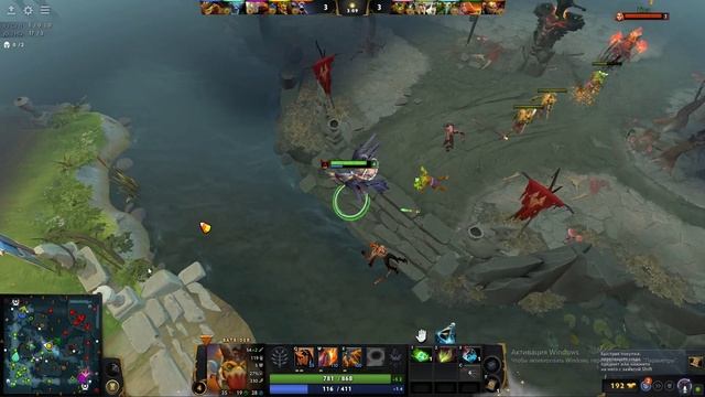 DOTA 2 mid bat vs lina (не задрот на бете плохо играл) смотреть онлайн