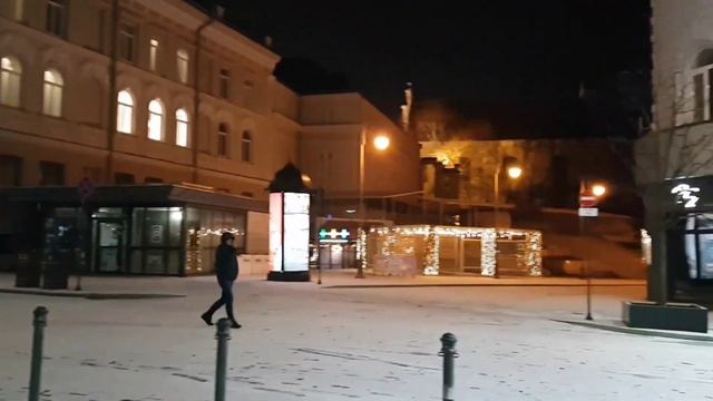 Evening walk. Vilnius. EU.Cities,people. смотреть онлайн