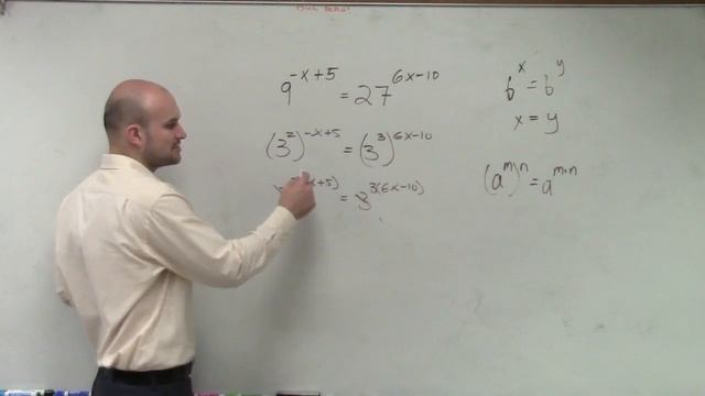 Solving an equation by converting exponents to the same base смотреть онлайн