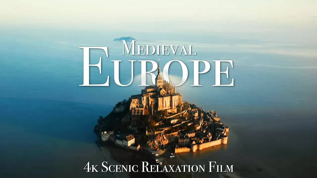 Medieval Europe - 4K Scenic Relaxation Film With Calming Music смотреть онлайн