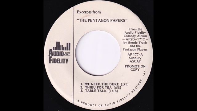 Excerpts From the Pentagon Papers (Side 1) (Bernie Travis) смотреть онлайн