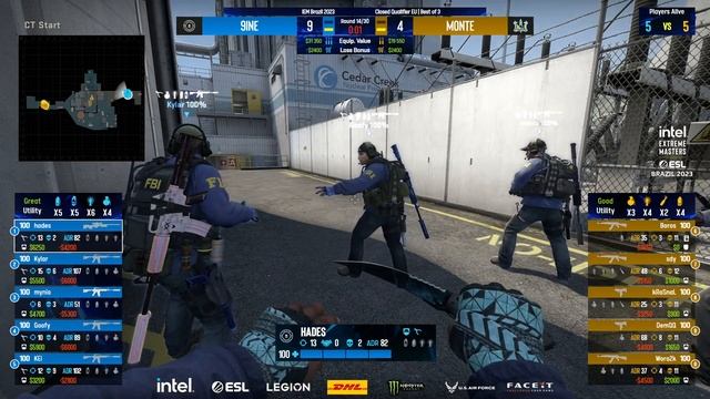 Monte vs. 9INE - Map 3 [Nuke] - IEM Brazil 2023 Europe CQ - Upper bracket смотреть онлайн