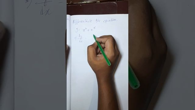 Derivative find dy/dx of y = x^n + n^x #mathsvideotech смотреть онлайн