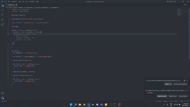 C Bubble Sort Algorithm Tutorial | FULL Functionality + Syntax Walkthrough | Coding for Beginners смотреть онлайн