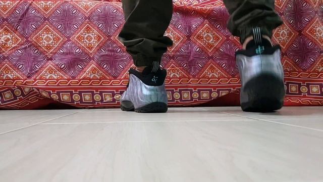 Nike Air foamposite One PRM.. Abalone, green shell on feet.. смотреть онлайн