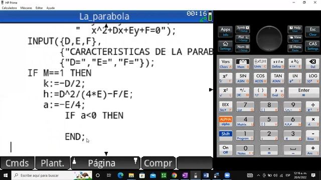 15 ECUACION GENERAL A CANONICA, PROGRAMA EN HP PRIME DE LA PARABOLA смотреть онлайн