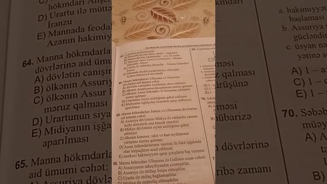 Tarix Test Toplusu. DİM. Tayfa Ittifaqları. MANNA VƏ İSKİT PADŞAHLIĞI. (41-87).