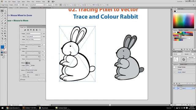 Adobe Illustration 5 Minutes Beginners Guide – Tracing Pixels to Vector Part 02 of 04 смотреть онлайн