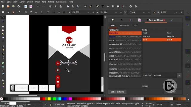Speed Build - Mockup - Business Card || Inkscape || XM Designs