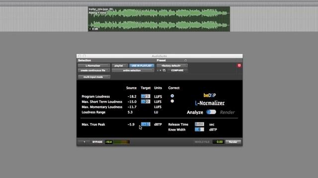 EBU R128, ATSC A85 Loudness Normalisation In Pro Tools