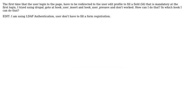 Drupal: Redirect Fisrt time login with LDAP смотреть онлайн