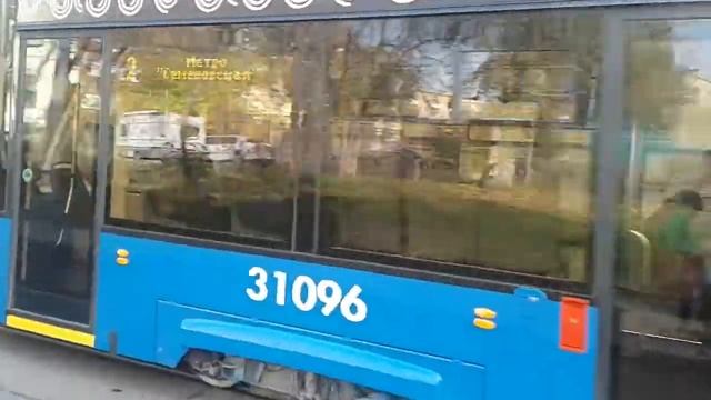 Трамвай 71-931 Витязь-М номер 31096. смотреть онлайн