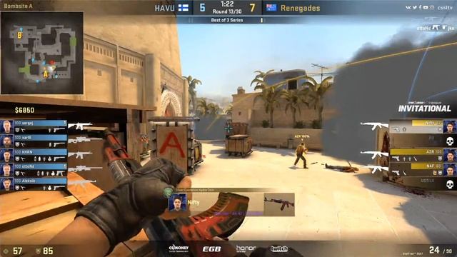 Renegades vs HAVU, map 2 mirage, Part 1, SL i-League Invitational Shanghai 2017 смотреть онлайн
