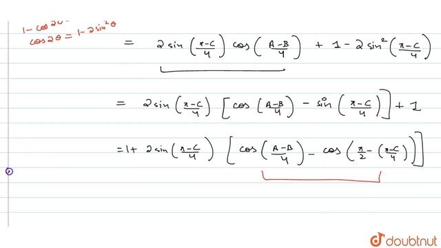 If `A+B+C=pi`, Prove that : `sin( A/2) + sin( B/2) + sin(C/2) =1 + 4 sin( (B+C)/(4)) sin( (C+A)/(4) смотреть онлайн