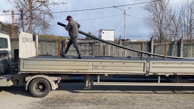 Погрузка труб ПНД