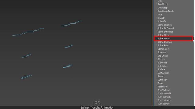 3ds Max 2023: Modifier Spline Morph: Animation