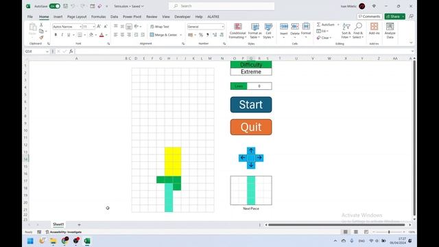 Tetris u Excel-u смотреть онлайн