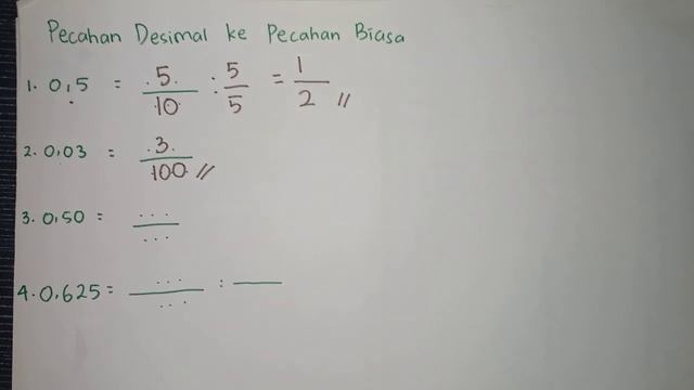 Pecahan Desimal ke pecahan biasa смотреть онлайн