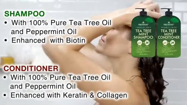 Amazon com Tea Tree Mint Shampoo and Conditioner This set contains Pure Tea Tree & Peppermint Oi смотреть онлайн