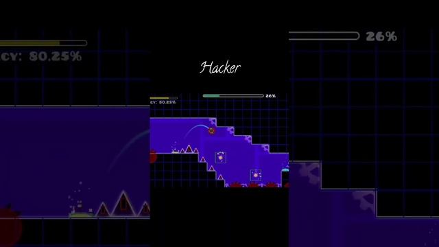 Geometry dash но Noob vs Pro vs Hacker (кто скажет все читы которые были в видео на того подпишусь смотреть онлайн
