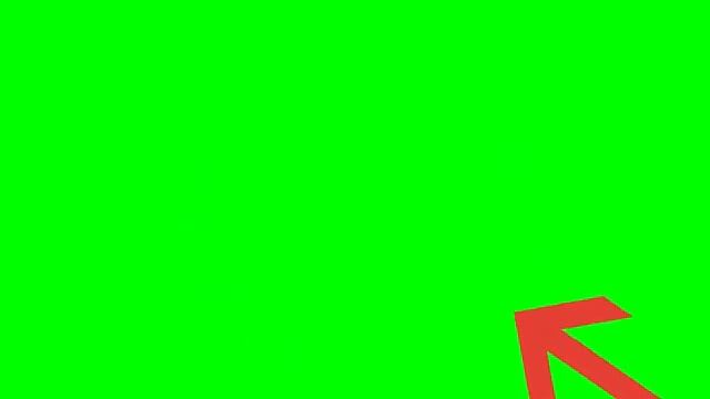 Red Circle With Red Arrow Greenscreen