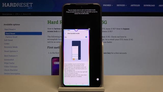 How to Enable One-Handed Mode on ZTE Axon 11 5G – Screen Easy Usage смотреть онлайн