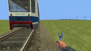 Опасная езда на трамвае на карте Новокузнецка в Garry's mod