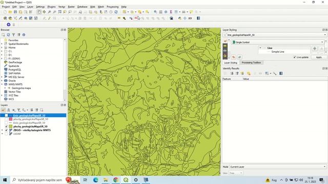 Offline version of Geological Map shp shapefile QGIS Slovakia смотреть онлайн