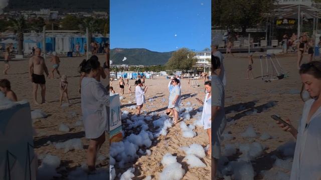 Пенная дискотека на пляже 2к24 #геленджик смотреть онлайн