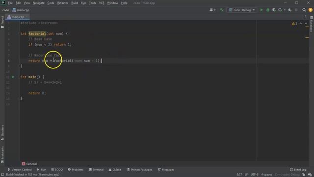 C++ Function Example: Calculate Factorial (Recursive) смотреть онлайн