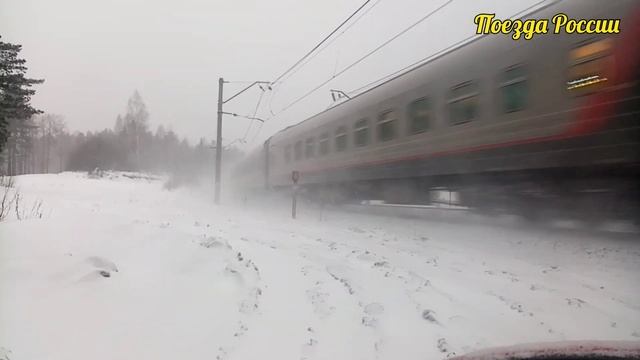Тяжёлый пассажирский поезд "Моховой - Кисловодск 097Э" смотреть онлайн