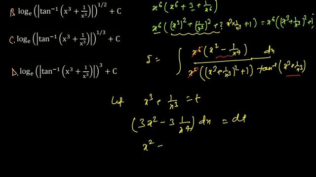 The integral int (x^8-x^2)/(x^12+3x^6+1)tan^-1(x^3+1/x^3) dx equal to смотреть онлайн