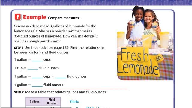 Go Math 4th grade Lesson 12.4 Customary Units of Liquid Volume - Capacity. смотреть онлайн