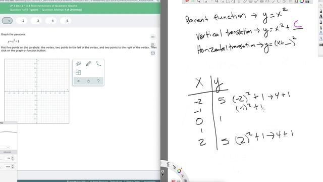 Ch. 3.4 - Graphing a parabola of the form y = ax2 +c смотреть онлайн