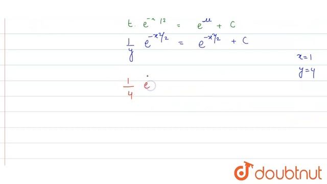 ` dy/dx + xy = xy^(2) " when "x=1 , y =4` смотреть онлайн