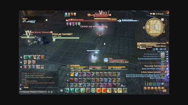 FFXIV Haukke Manor solo (SCH) смотреть онлайн